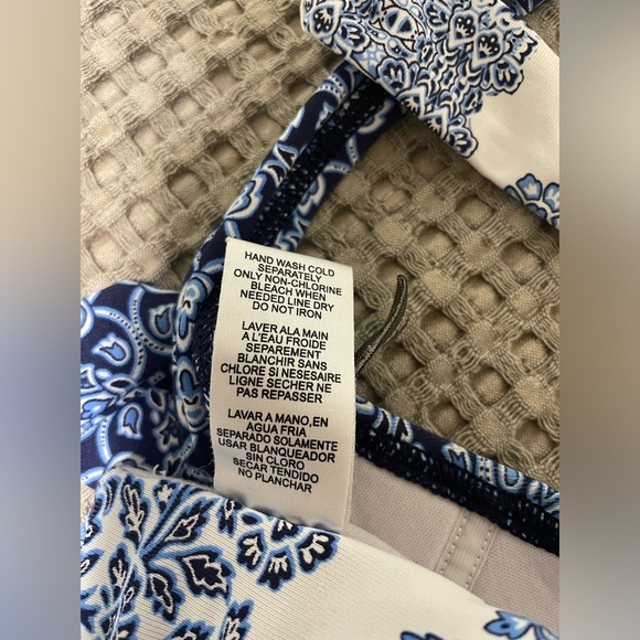 👙 Tommy Bahama Full Coverage Bra Top and Blue / Skirted Hipster Bottoms … - Picture 7 of 10